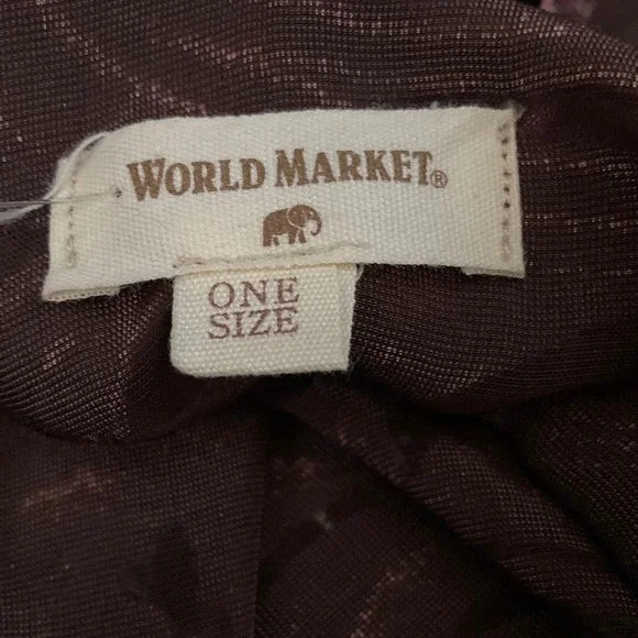 World Market Burgundy Paisley Burnout Velvet Kimono‎ Wrap One Size Open Front - Picture 4 of 9